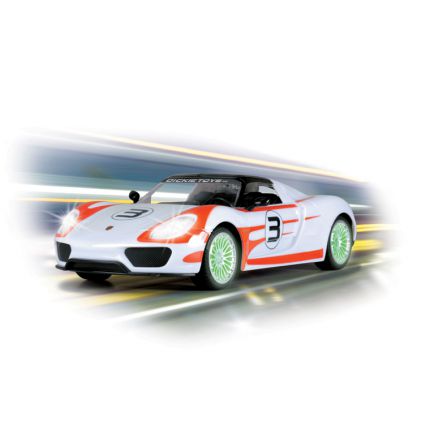 Радиоуправляемая машина Porsche Spyder, свет, звук, 2-х канальный, 1:16, 26 см.  